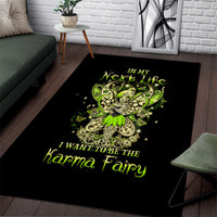 Tinker Fairy Skull Area Rug My Next Life I Want To Be Karma Fairy - Wonder Print Shop