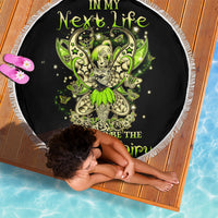 Tinker Fairy Skull Beach Blanket My Next Life I Want To Be Karma Fairy - Wonder Print Shop