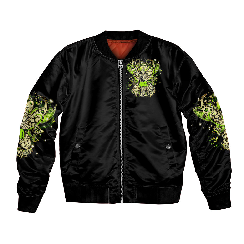 Tinker Fairy Skull Bomber Jacket My Next Life I Want To Be Karma Fairy - Wonder Print Shop
