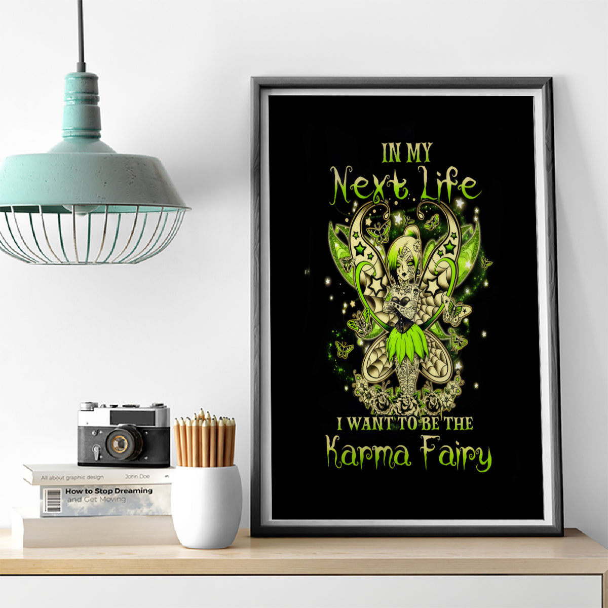 Tinker Fairy Skull Canvas Wall Art My Next Life I Want To Be Karma Fairy - Wonder Print Shop