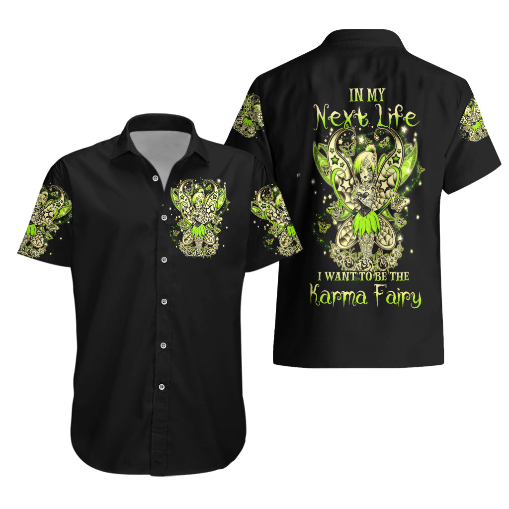 Tinker Fairy Skull Hawaiian Shirt My Next Life I Want To Be Karma Fairy - Wonder Print Shop