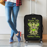 Tinker Fairy Skull Luggage Cover My Next Life I Want To Be Karma Fairy - Wonder Print Shop