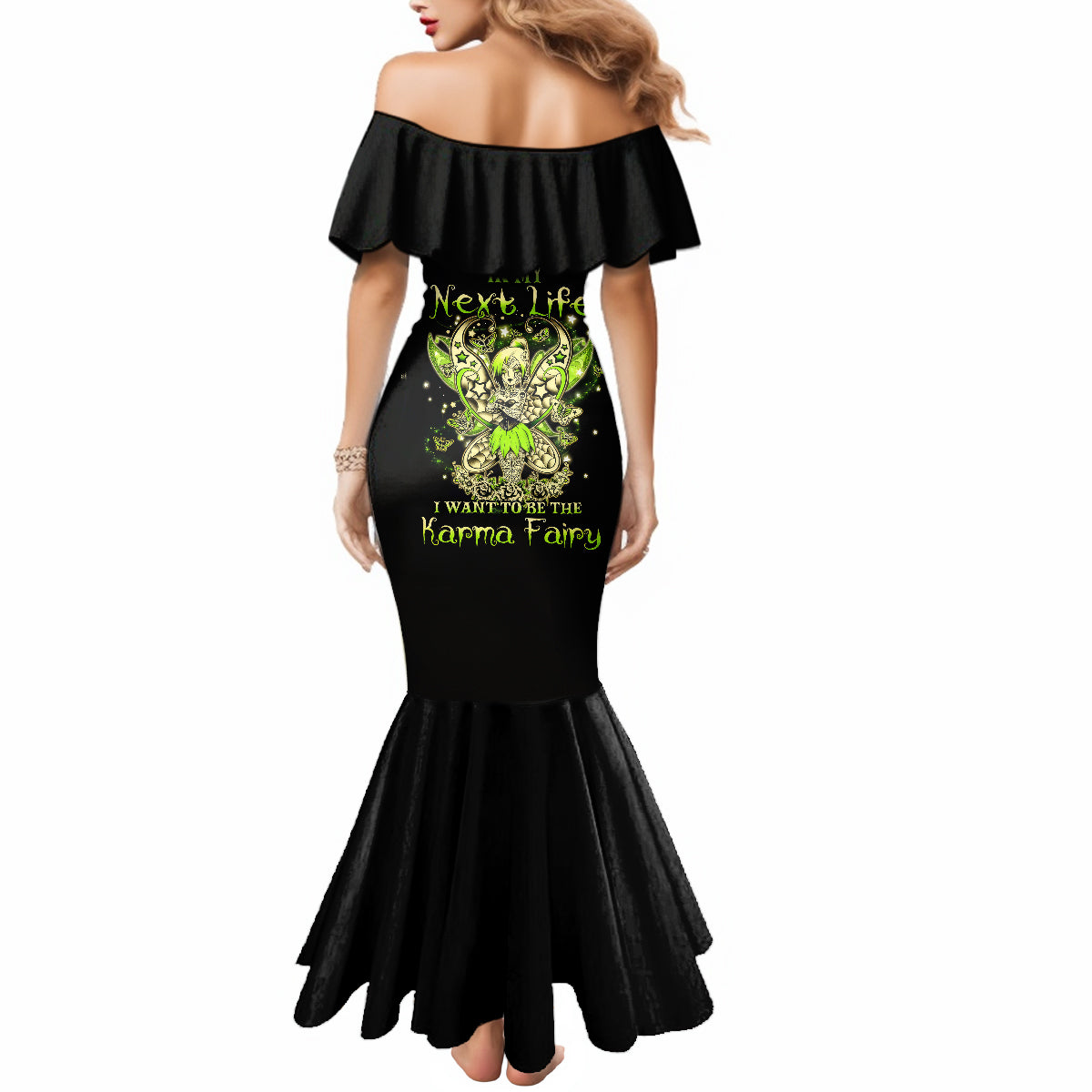 Tinker Fairy Skull Mermaid Dress My Next Life I Want To Be Karma Fairy - Wonder Print Shop