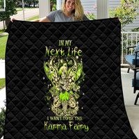 Tinker Fairy Skull Quilt My Next Life I Want To Be Karma Fairy - Wonder Print Shop