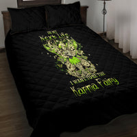Tinker Fairy Skull Quilt Bed Set My Next Life I Want To Be Karma Fairy - Wonder Print Shop