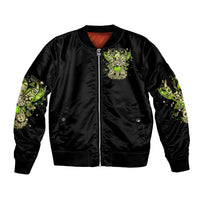 Tinker Fairy Skull Sleeve Zip Bomber Jacket My Next Life I Want To Be Karma Fairy - Wonder Print Shop