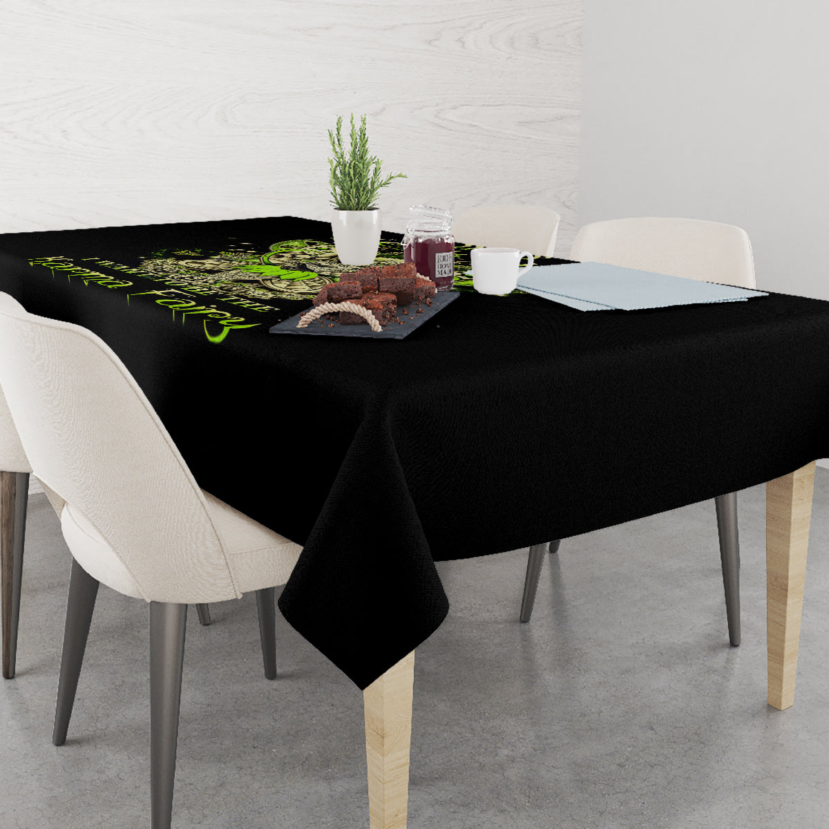 Tinker Fairy Skull Tablecloth My Next Life I Want To Be Karma Fairy - Wonder Print Shop