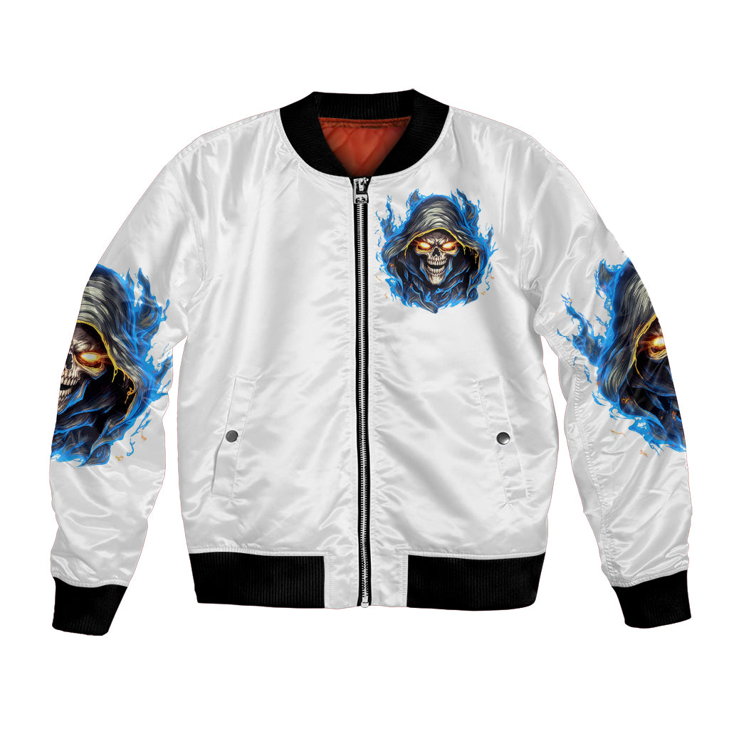 Death Skull Bomber Jacket Walk Away I Have Anger Issues And Dislike For Stupod People - Wonder Print Shop