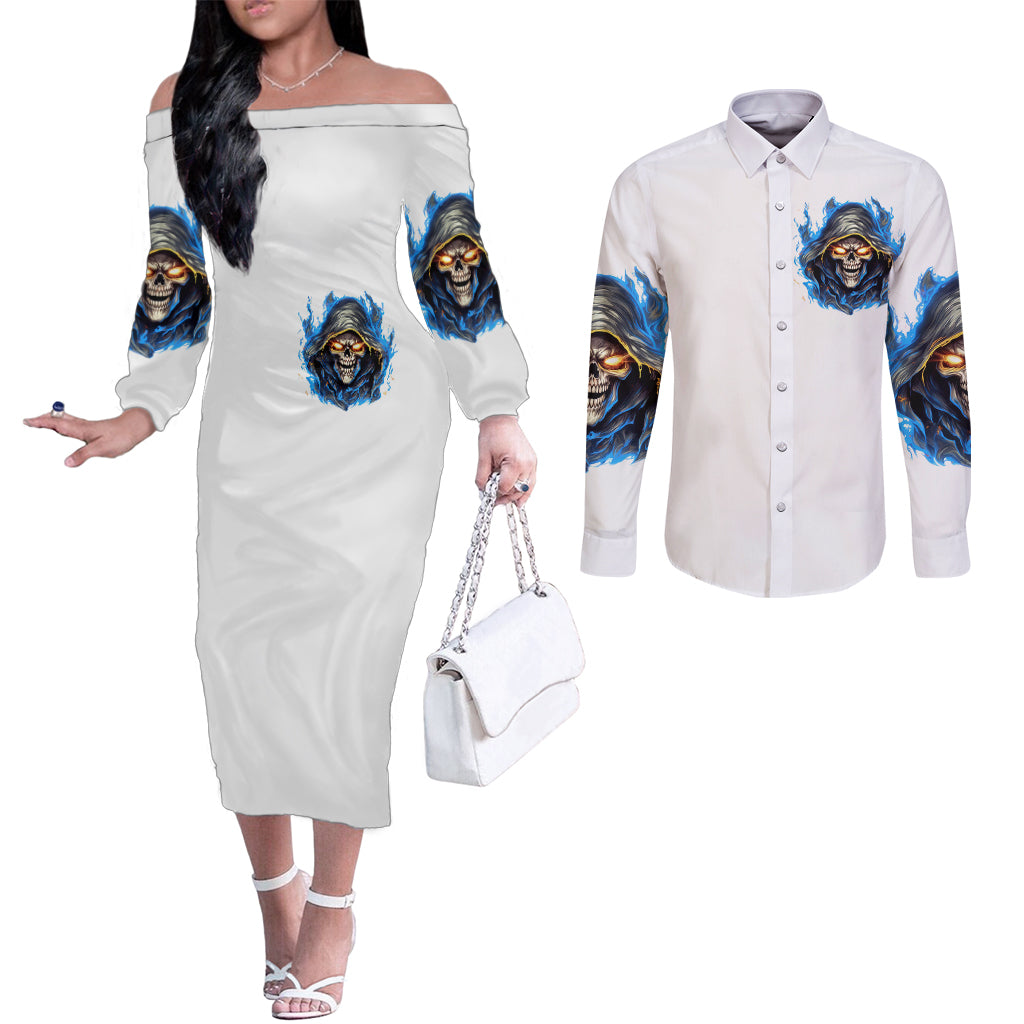 death-skull-couples-matching-off-the-shoulder-long-sleeve-dress-and-long-sleeve-button-shirts-walk-away-i-have-anger-issues-and-dislike-for-stupod-people