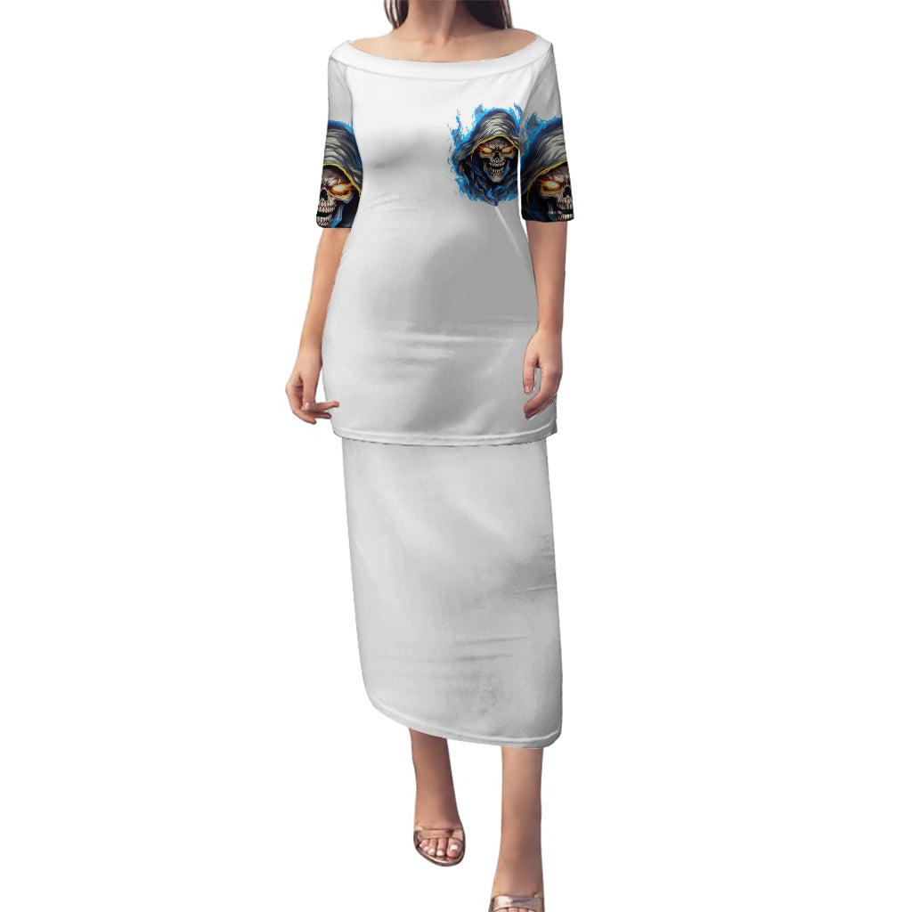 Death Skull Puletasi Walk Away I Have Anger Issues And Dislike For Stupod People - Wonder Print Shop