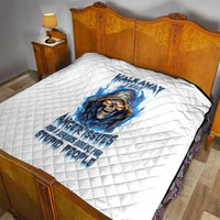 Death Skull Quilt Walk Away I Have Anger Issues And Dislike For Stupod People - Wonder Print Shop