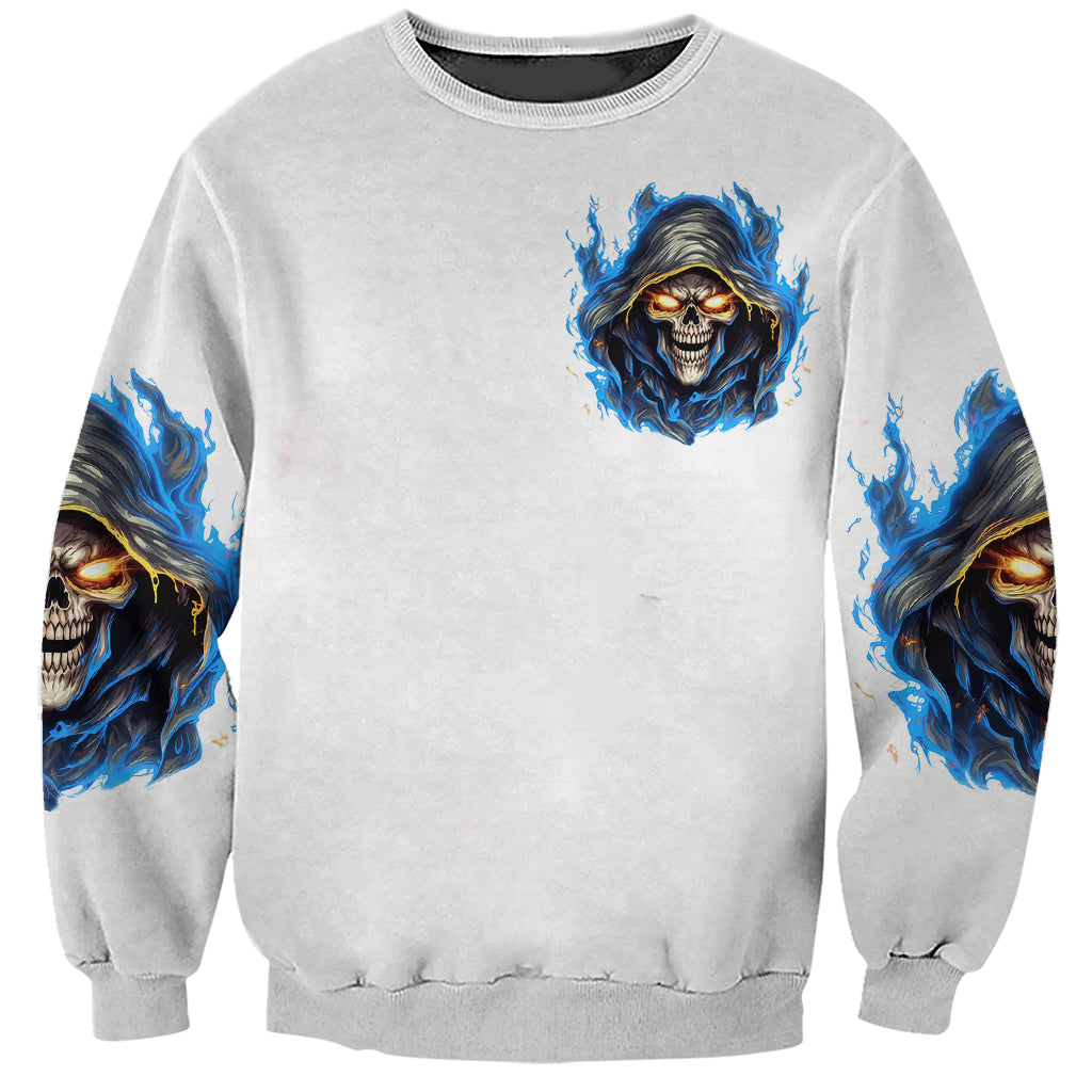 Death Skull Sweatshirt Walk Away I Have Anger Issues And Dislike For Stupod People - Wonder Print Shop