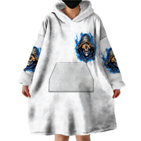 Death Skull Wearable Blanket Hoodie Walk Away I Have Anger Issues And Dislike For Stupod People - Wonder Print Shop