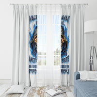 Death Skull Window Curtain Walk Away I Have Anger Issues And Dislike For Stupod People - Wonder Print Shop