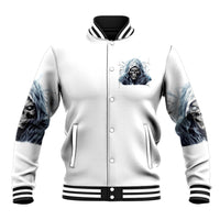 Death Skull Baseball Jacket When I'm Good I God's Son But When I'm Bad I'm Devil's Dad - Wonder Print Shop