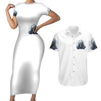 Death Skull Couples Matching Short Sleeve Bodycon Dress and Hawaiian Shirt When I'm Good I God's Son But When I'm Bad I'm Devil's Dad - Wonder Print Shop