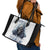 Death Skull Leather Tote Bag When I'm Good I God's Son But When I'm Bad I'm Devil's Dad - Wonder Print Shop