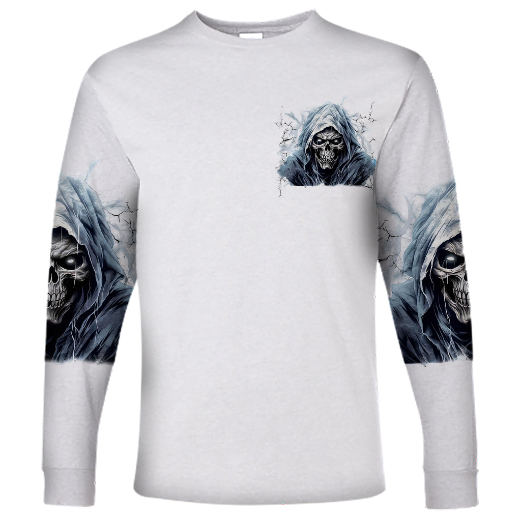 Death Skull Long Sleeve Shirt When I'm Good I God's Son But When I'm Bad I'm Devil's Dad - Wonder Print Shop