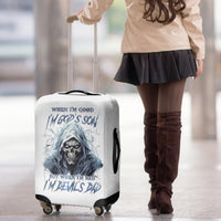 Death Skull Luggage Cover When I'm Good I God's Son But When I'm Bad I'm Devil's Dad - Wonder Print Shop