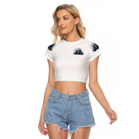 Death Skull Raglan Cropped T Shirt When I'm Good I God's Son But When I'm Bad I'm Devil's Dad - Wonder Print Shop