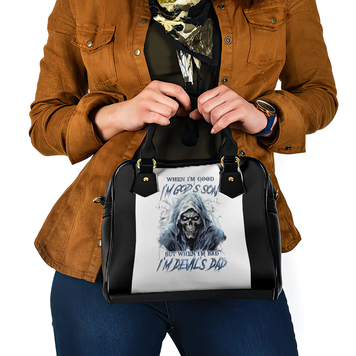 death-skull-shoulder-handbag-when-im-good-i-gods-son-but-when-im-bad-im-devils-dad