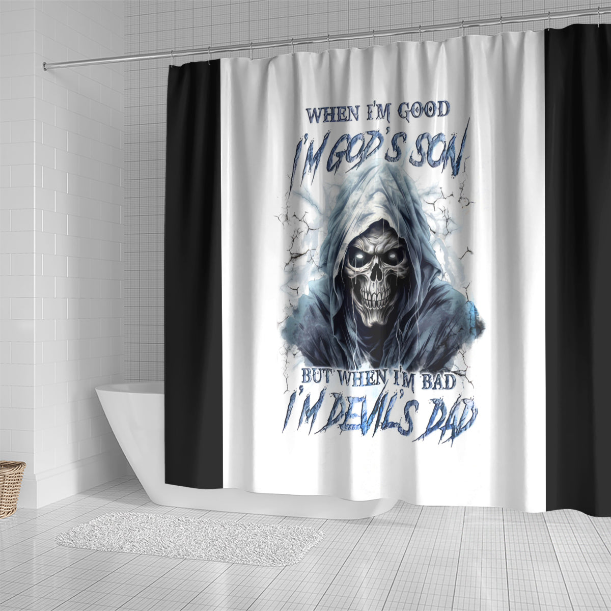 death-skull-shower-curtain-when-im-good-i-gods-son-but-when-im-bad-im-devils-dad