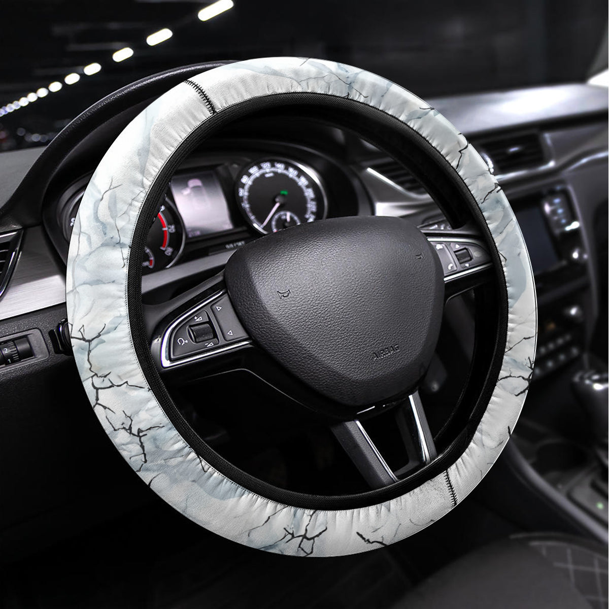 Death Skull Steering Wheel Cover When I'm Good I God's Son But When I'm Bad I'm Devil's Dad - Wonder Print Shop