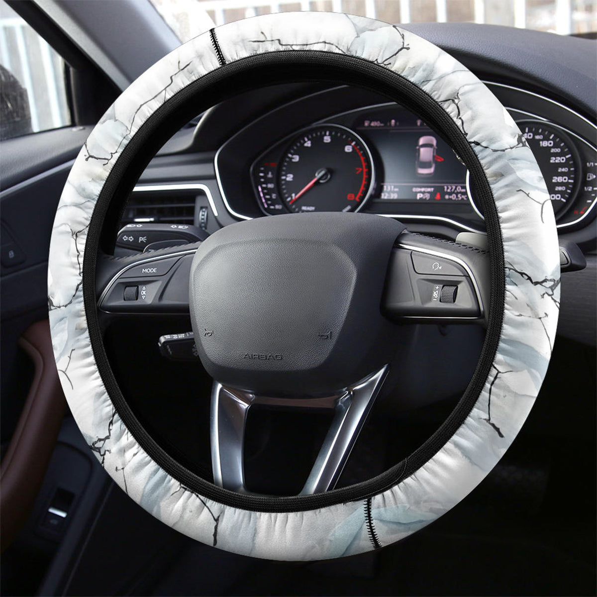 Death Skull Steering Wheel Cover When I'm Good I God's Son But When I'm Bad I'm Devil's Dad - Wonder Print Shop