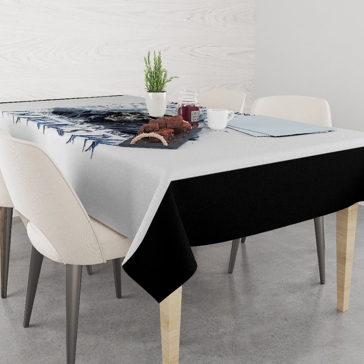 Death Skull Tablecloth When I'm Good I God's Son But When I'm Bad I'm Devil's Dad - Wonder Print Shop