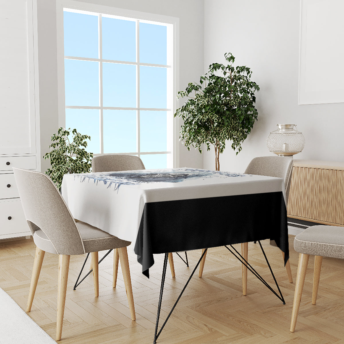 Death Skull Tablecloth When I'm Good I God's Son But When I'm Bad I'm Devil's Dad - Wonder Print Shop