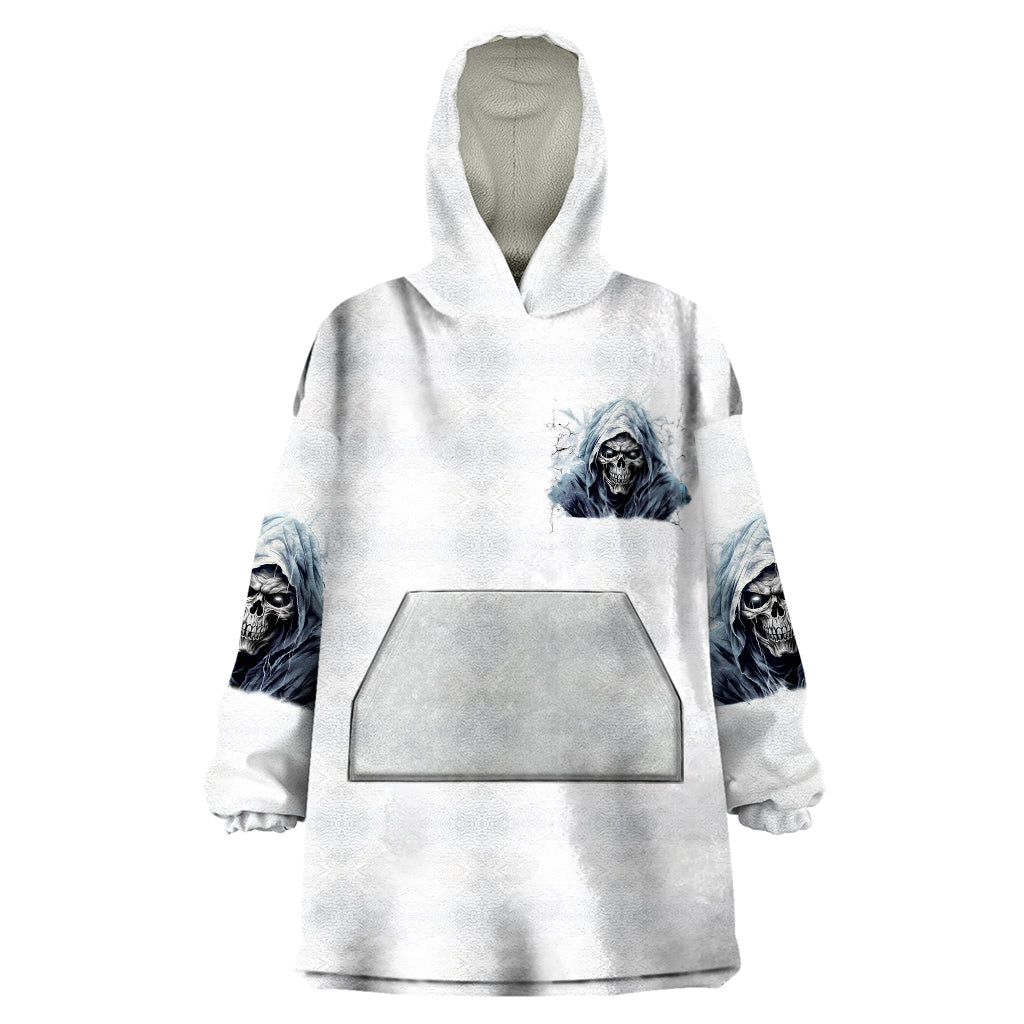 Death Skull Wearable Blanket Hoodie When I'm Good I God's Son But When I'm Bad I'm Devil's Dad - Wonder Print Shop