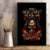 Flame Skull Canvas Wall Art When I Was Born The Devil Said Oh Shit Compettion - Wonder Print Shop