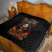 Flame Skull Quilt When I Was Born The Devil Said Oh Shit Compettion - Wonder Print Shop