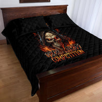 Flame Skull Quilt Bed Set When I Was Born The Devil Said Oh Shit Compettion - Wonder Print Shop