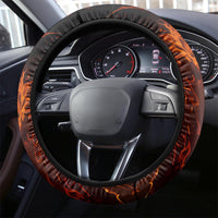 Flame Skull Steering Wheel Cover When I Was Born The Devil Said Oh Shit Compettion - Wonder Print Shop