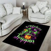 Pumpkin Witch Skull Area Rug Witches Be Trippin - Wonder Print Shop