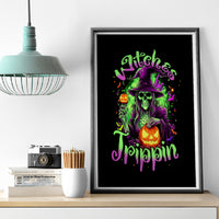 Pumpkin Witch Skull Canvas Wall Art Witches Be Trippin - Wonder Print Shop
