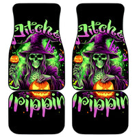 Pumpkin Witch Skull Car Mats Witches Be Trippin - Wonder Print Shop
