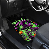 Pumpkin Witch Skull Car Mats Witches Be Trippin - Wonder Print Shop