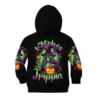 Pumpkin Witch Skull Kid Hoodie Witches Be Trippin - Wonder Print Shop