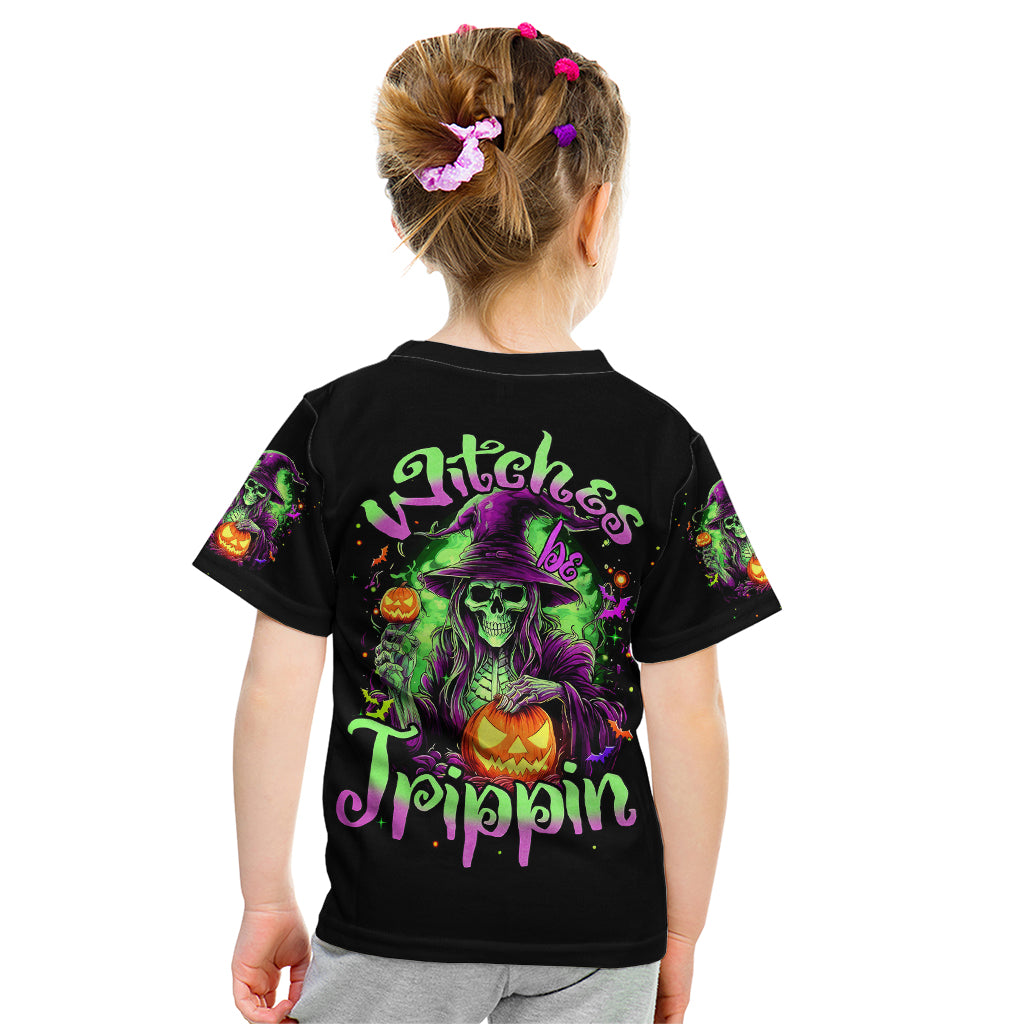 Pumpkin Witch Skull Kid T Shirt Witches Be Trippin - Wonder Print Shop