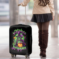Pumpkin Witch Skull Luggage Cover Witches Be Trippin - Wonder Print Shop