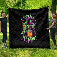 Pumpkin Witch Skull Quilt Witches Be Trippin - Wonder Print Shop