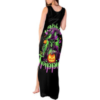 Pumpkin Witch Skull Tank Maxi Dress Witches Be Trippin - Wonder Print Shop