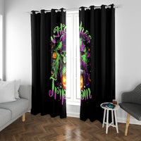 Pumpkin Witch Skull Window Curtain Witches Be Trippin - Wonder Print Shop