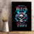 Butterfly Skull Canvas Wall Art Yes I'm Bitch But Not Your - Wonder Print Shop
