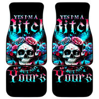 Butterfly Skull Car Mats Yes I'm Bitch But Not Your - Wonder Print Shop