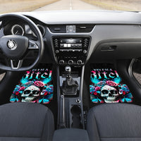 Butterfly Skull Car Mats Yes I'm Bitch But Not Your - Wonder Print Shop