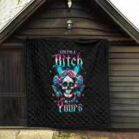 Butterfly Skull Quilt Yes I'm Bitch But Not Your - Wonder Print Shop