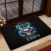 Butterfly Skull Rubber Doormat Yes I'm Bitch But Not Your - Wonder Print Shop